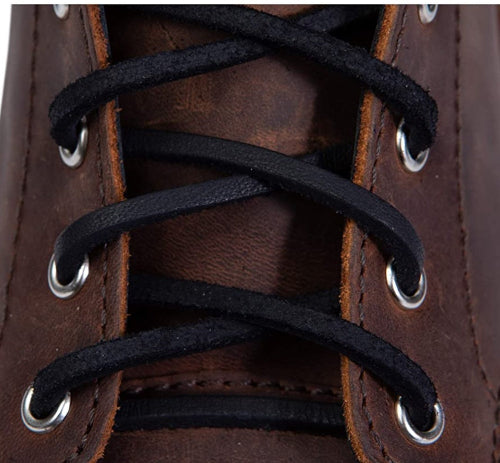 Black Leather Laces on Boot