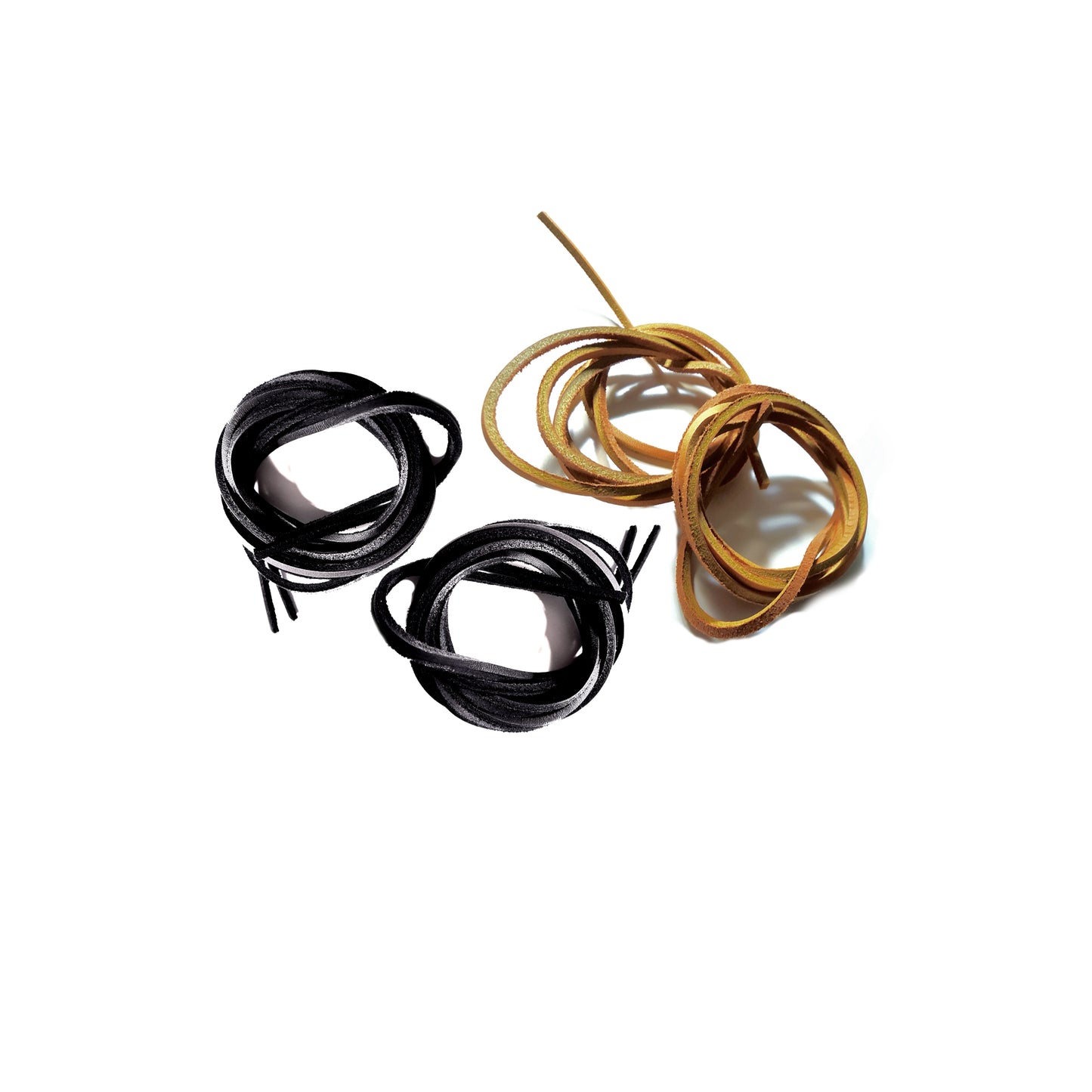 Black and Brown Leather Laces