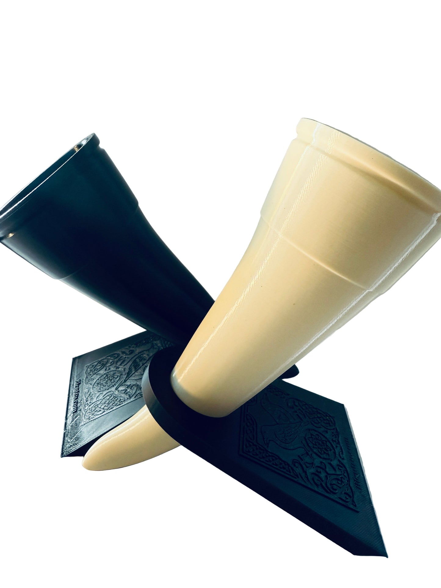 Plastic Drinking Horn with stand